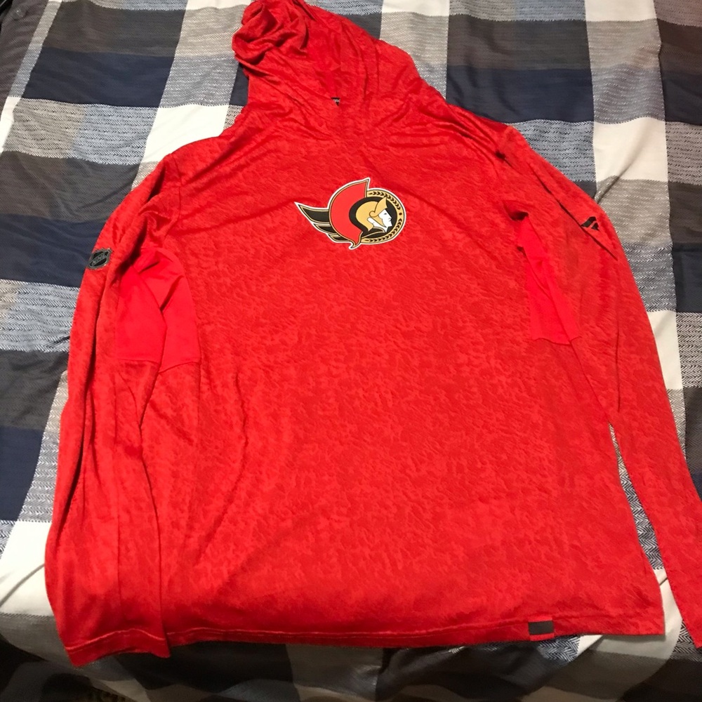 Fanatics Ottawa Senators Red Hooded Performance Pullover - Mens XL
